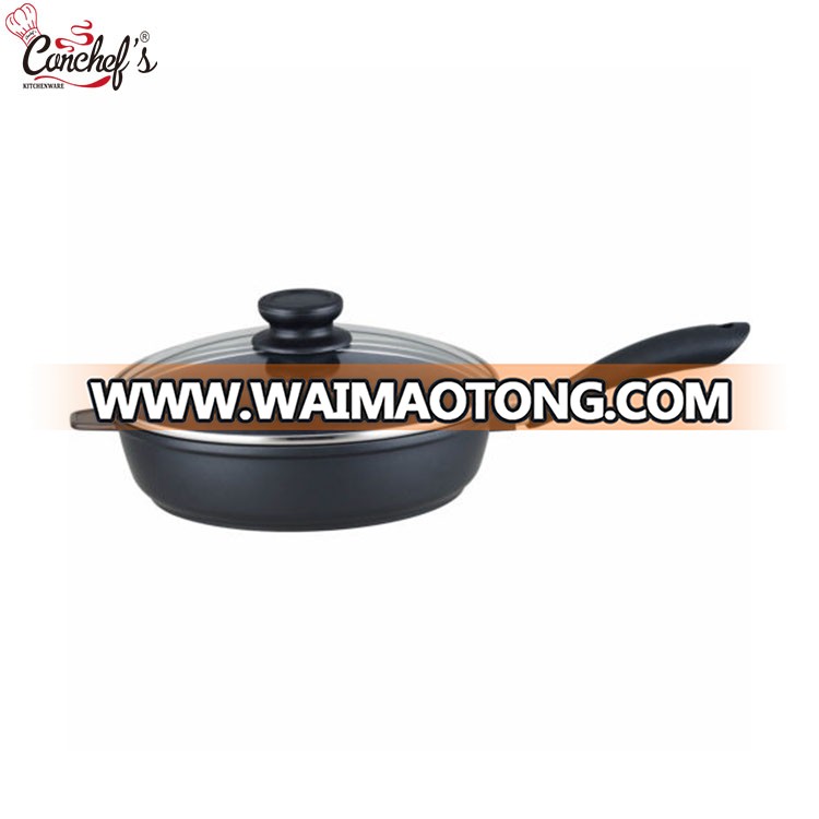 Super saute pan with glass lid, heavy duty