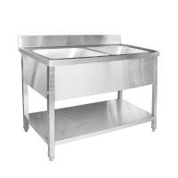 Commercial Used Stainless Steel Kitchen Sink Workbench Table Wash Basin